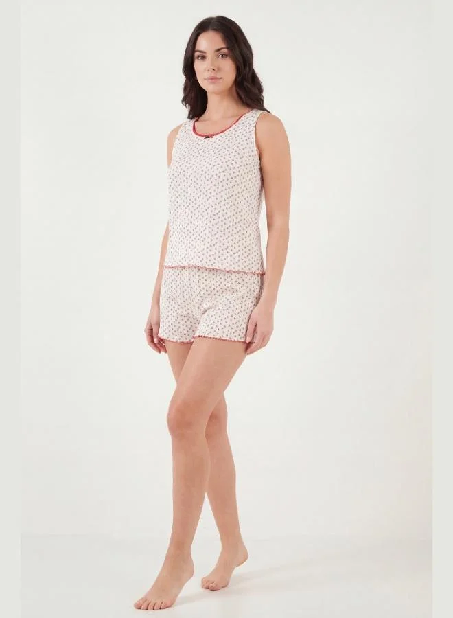 Lela  Lela Cotton Soft Textured Patterned Shorts Pajama Set Women's PAJAMA SET 65770754 for Women | Best Price UAE