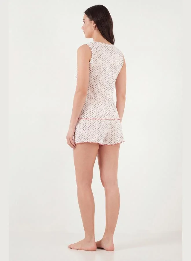 Lela  Lela Cotton Soft Textured Patterned Shorts Pajama Set Women's PAJAMA SET 65770754 for Women | Best Price UAE