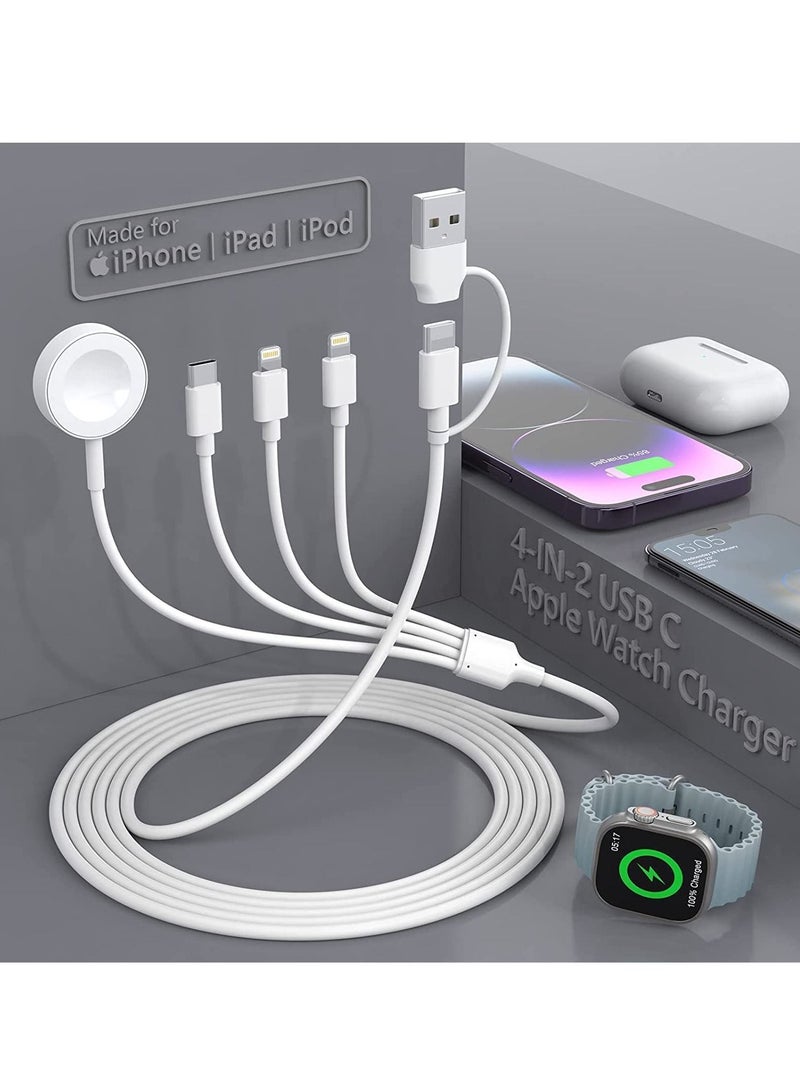 Excefore Watch Charger Compatible with Apple Watch Charger, Watch Charger Charging Cable for Watch Series 7/6 /5/4 /3/2 /SE, Magnetic Fast Charger Cord for iWatch Portable Charging  - Image 1