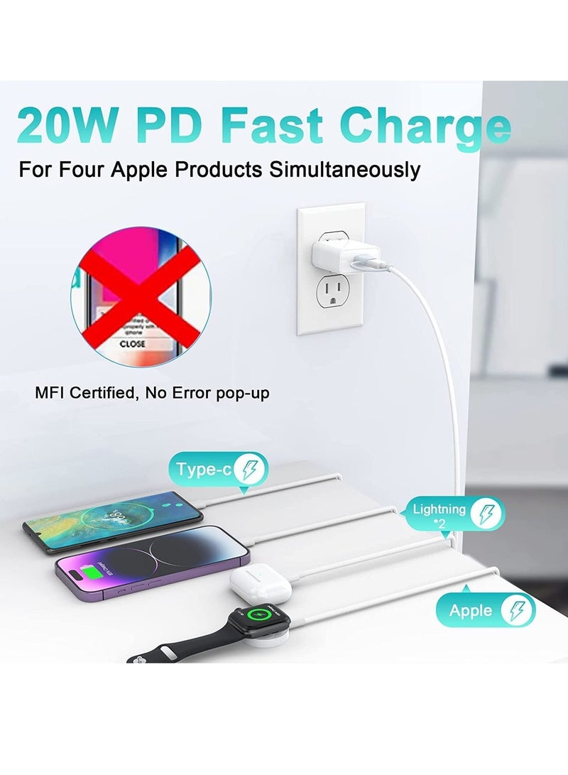 Excefore Watch Charger Compatible with Apple Watch Charger, Watch Charger Charging Cable for Watch Series 7/6 /5/4 /3/2 /SE, Magnetic Fast Charger Cord for iWatch Portable Charging  - Image 2