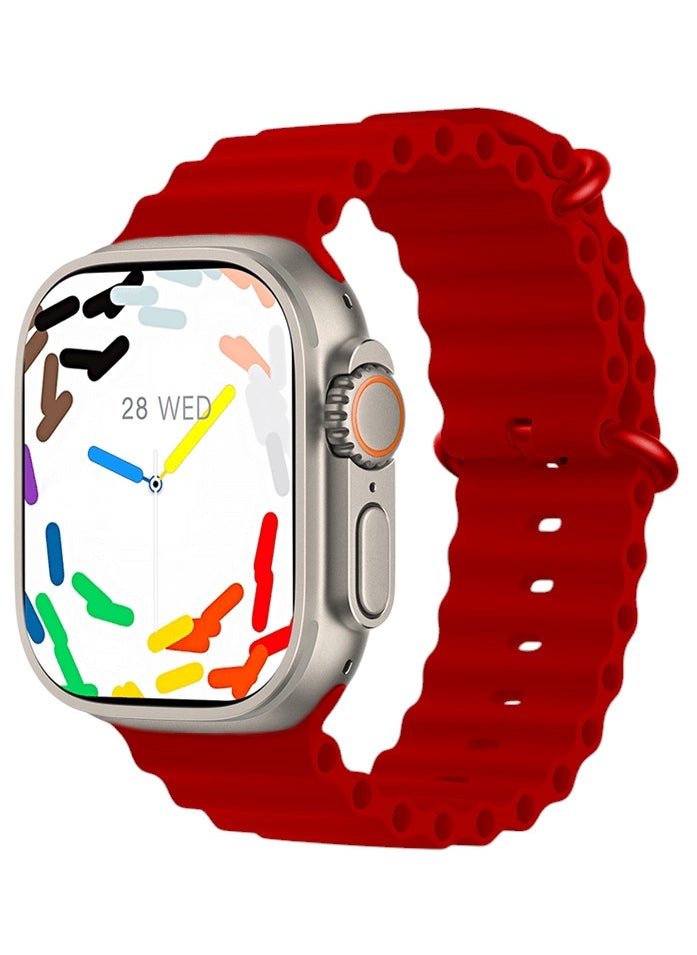 Generic - AN10 ULTRA Smart Watch, Super Amoled Screen, ChatGPT, NFC, Bluetooth - Red - Image 1
