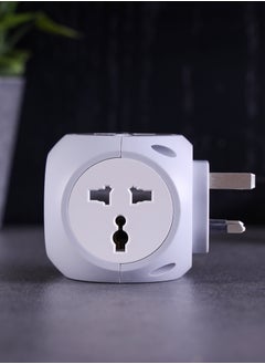 Epsilon Epsilon 3250W Universal Adapter-EPSES220 /Comes with 13A Power, 4-Way Socket, Dual USB Ports , Type C Charging Port, Child Safety Shutter/ International Travel Adapter for Cell Phones, Tablets, Camera, and More, Perfect for Home, Office, or Travel Use  - Image 3