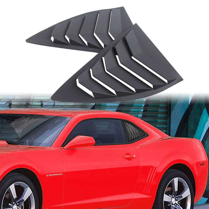 ستائر نوافذ خلفية لسيارة شيفروليه كامارو 2010-2015 LS LT RS SS GTS غطاء فتحة نافذة من ABS بتصميم لامبورغيني GT