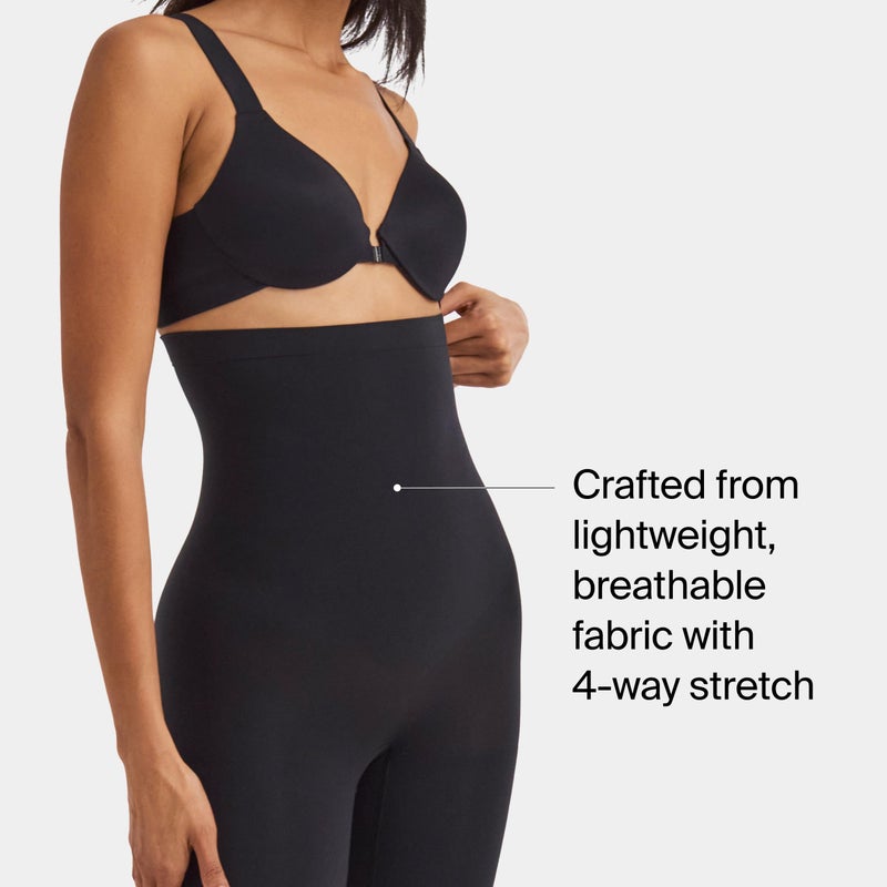 SPANX SPANXsculpt Power Series High-Waisted Mid-Thigh Short - Lightweight, All-Day Comfort - Core Control Shapewear - Very Black - Medium - Image 3