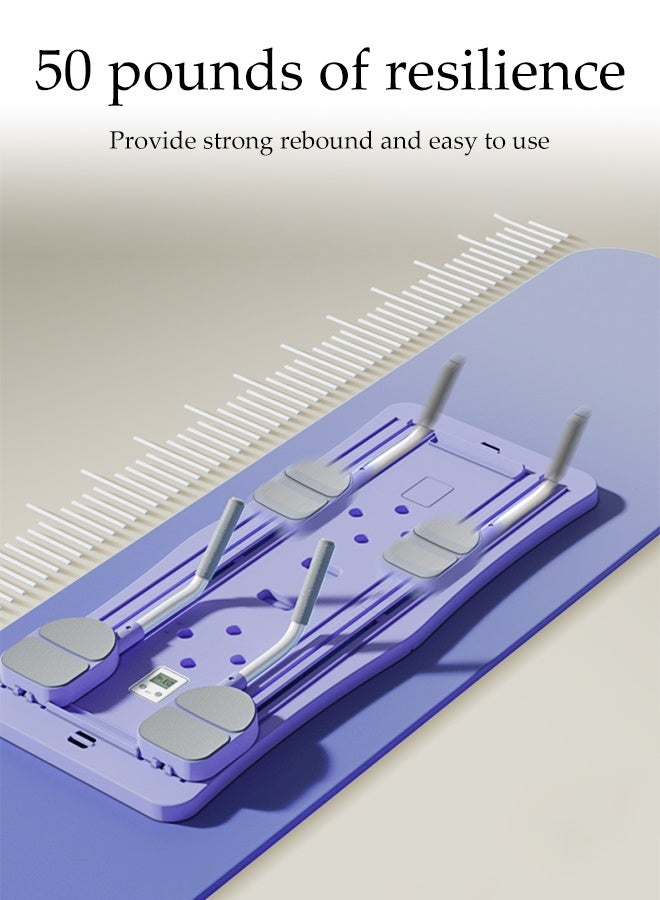 DUNISO لوحة بيلاتس، آلة إصلاح بيلاتس 4 في 1 مع مؤقت، لوحة بيلاتس قابلة للطي متعددة الأغراض للاستخدام المنزلي، لتقوية الجسم، وشد الأرداف والساقين - Image 4