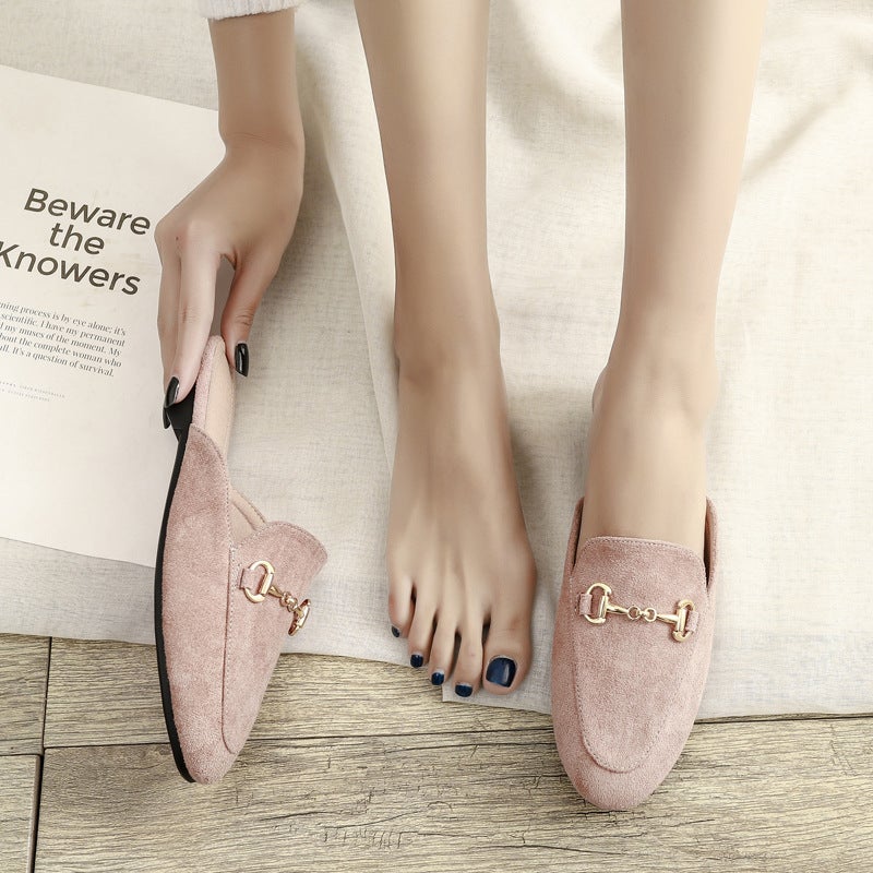 Flat Low Heel Half Slippers Women'S Outer Wear Closed Toe Muller Shoes Size 41-44 Supply - Image 4