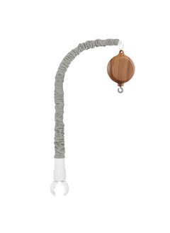 Hleeduo HLEEDUO 23 inches Crib Mobile arm with 12 Lullabies Music Box Mobile Motor, Mobile Holder for Crib (Grey Crib Mobile arm with Imitation Wood mobiles Music Box)  - Image 1
