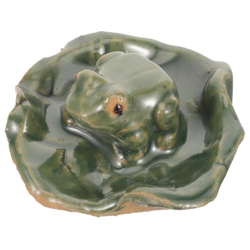 Realistic Frog Figurine Ceramic Garden Decor For Ponds And Outdoor Spaces - Image 2