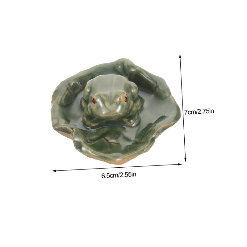 Realistic Frog Figurine Ceramic Garden Decor For Ponds And Outdoor Spaces - Image 3