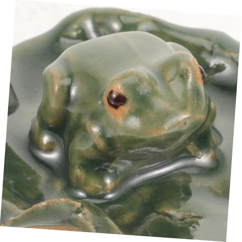 Realistic Frog Figurine Ceramic Garden Decor For Ponds And Outdoor Spaces - Image 4