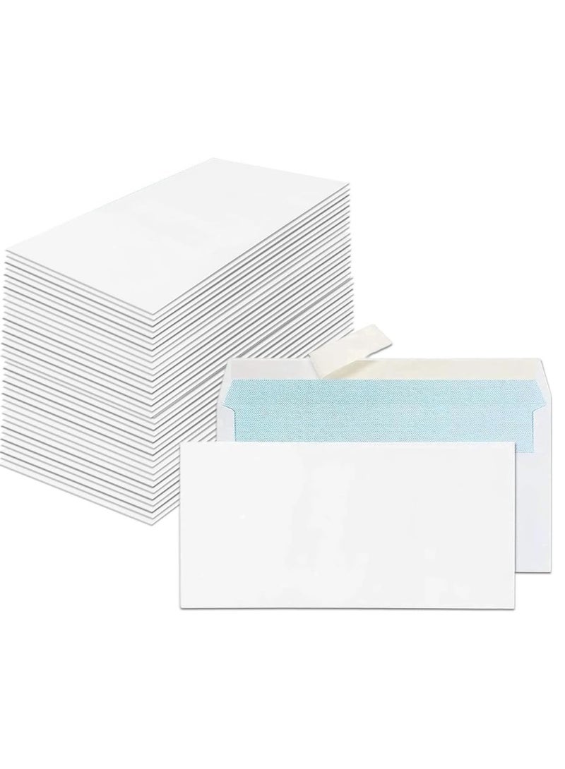 MARKQ [Pack of 500] White Envelopes, [4” x 9"] Peel & Seal Mailing Envelope [80gsm] for Posting Home Office and Ecommerce - Image 1