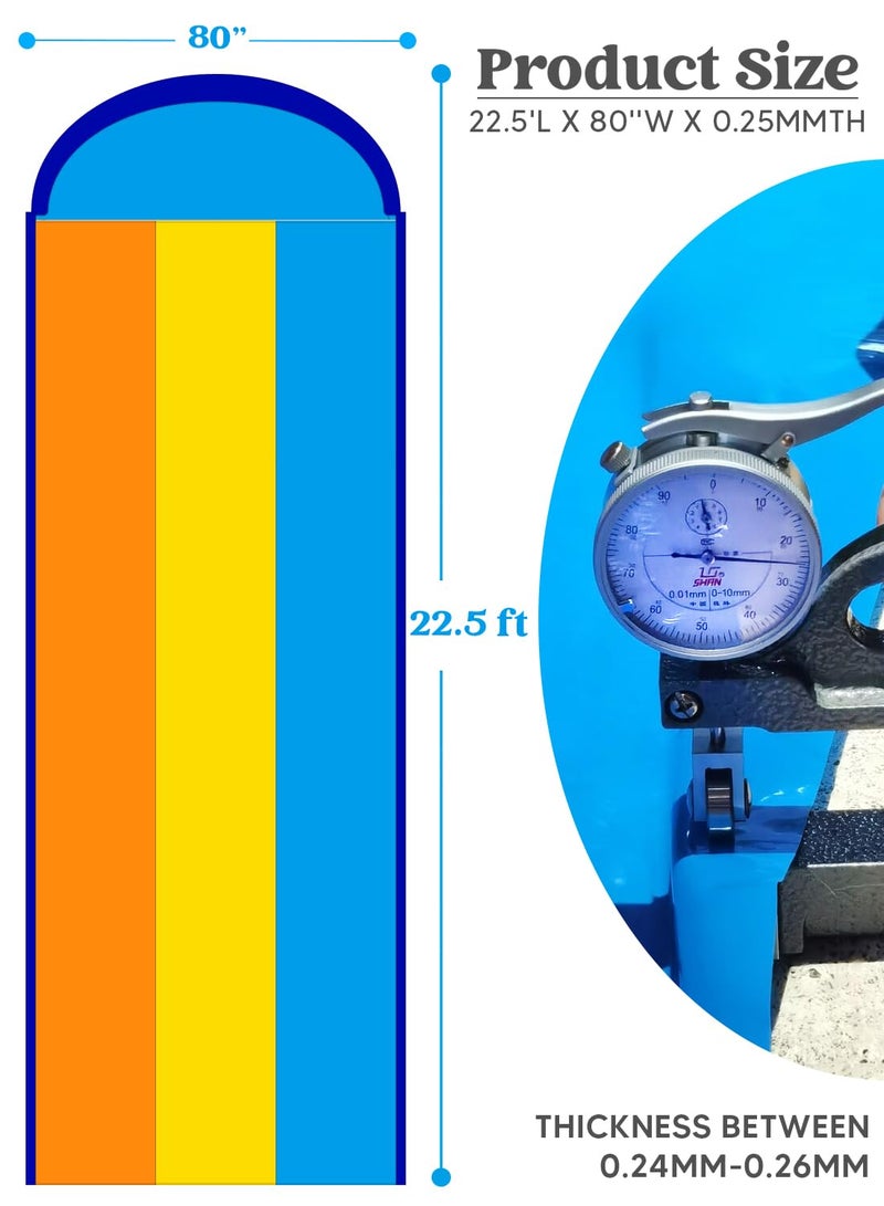 Sloosh Triple Water Slide with 3 BodyBoards, 22.5FT Lawn Water Slip Splash Pad Slide Summer Toy with Build in Advanced Sprinkler for Kids Adults Backyard Summer Water Fun - Image 3