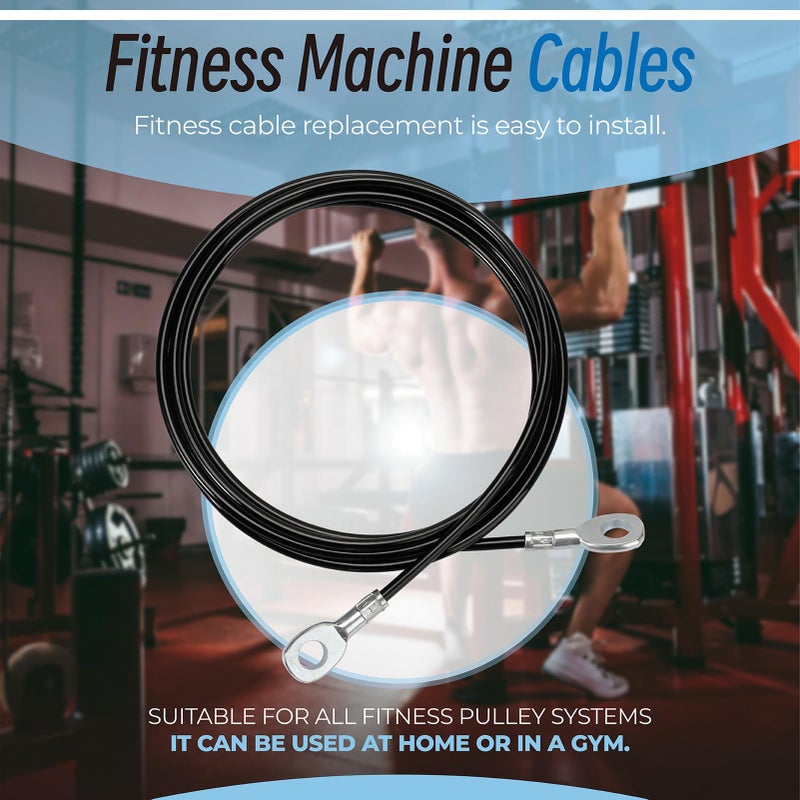 Sconva Fitness Pulley Cable Replacement for All Total Gym Models 1000, 1500, 2000, 3000, XLS Up - Adjustable Home Gym Cable Pulley System Replacement Fitness Cable for Pulley Machine Accessories - Image 3