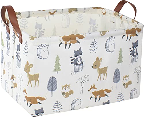 NTAOHAMPER Rectangular Storage BasketCollapsible Toys BinBooks BoxGift BasketRoom DecorAnimal