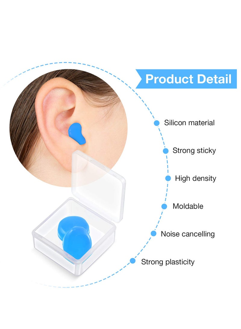 Excefore 18 Pairs Ear Plugs for Sleeping Soft Reusable Moldable Silicone Earplugs Noise Cancelling Earplugs Sound Blocking Ear Plugs with Case for Swimming  - Image 2