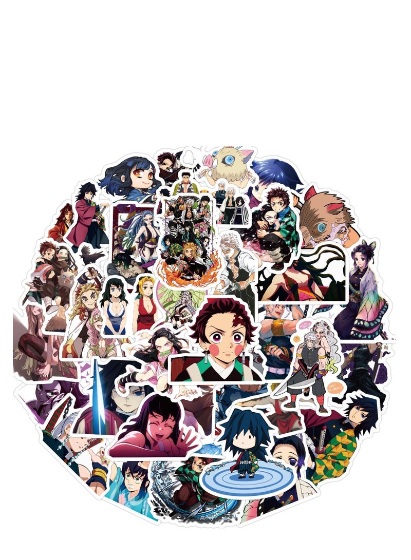 Y&D 50-Piece Laptop Anime Waterproof Stickers 60 x 90cm - Image 1