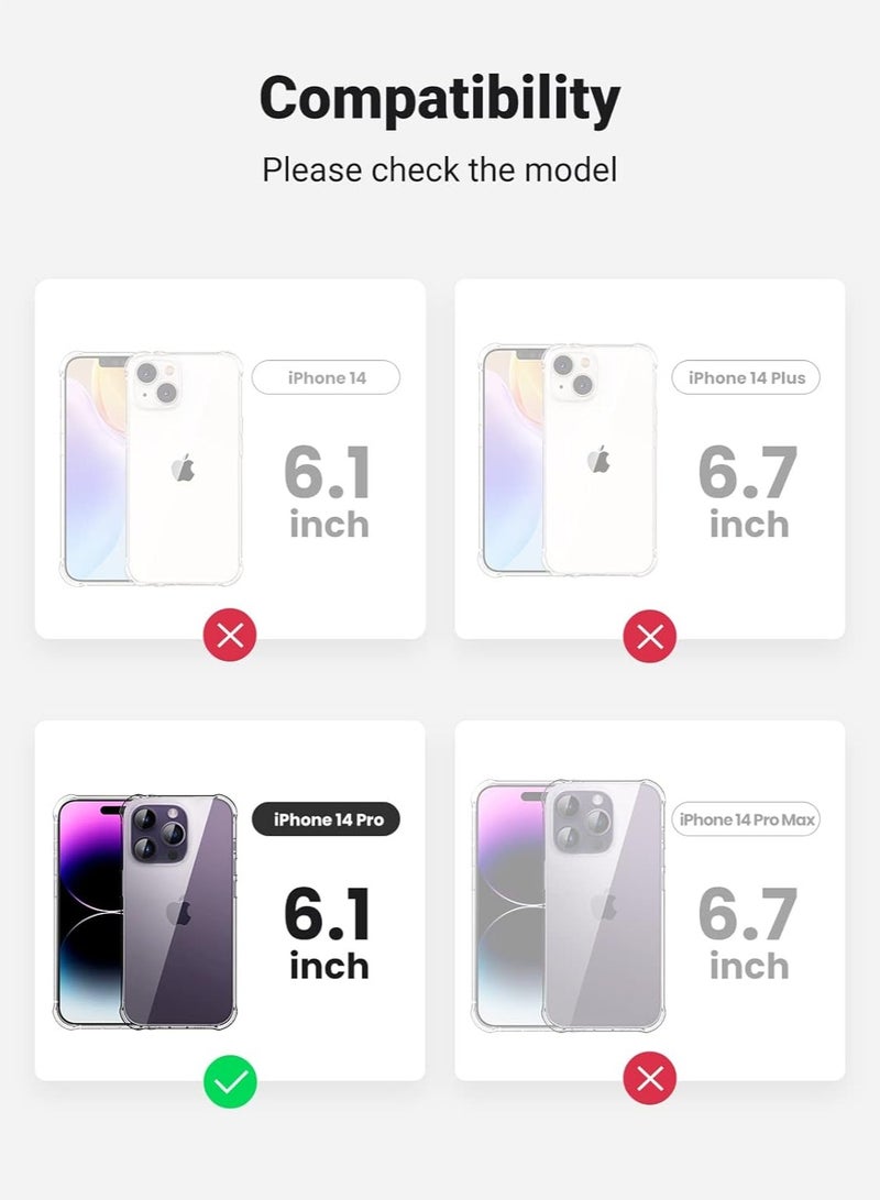 Bumper Case Compatible With iPhone 14 PRO Case Cover Bumper Shell Soft TPU Silicone Clear Transparent Cover Shockproof - Image 5