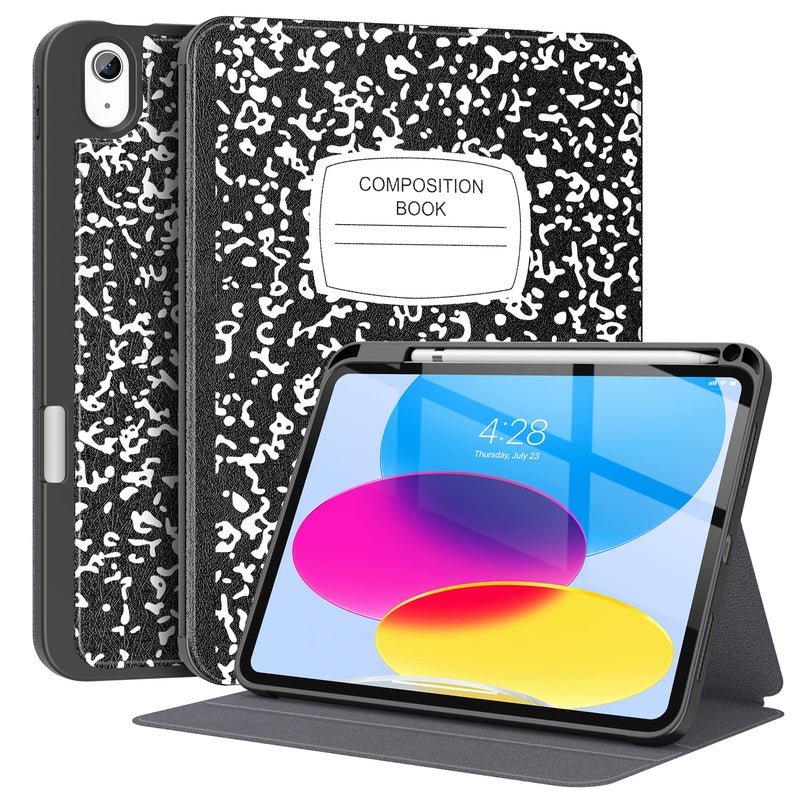 Supveco Case for iPad (A16) 11th Generation 11 inch (2025),iPad 10th Generation 10.9 inch (2022) with Pencil Holder-[Auto Wake/Sleep],Premium Folio Stand Case with Soft TPU Back Cover-Book - Image 1