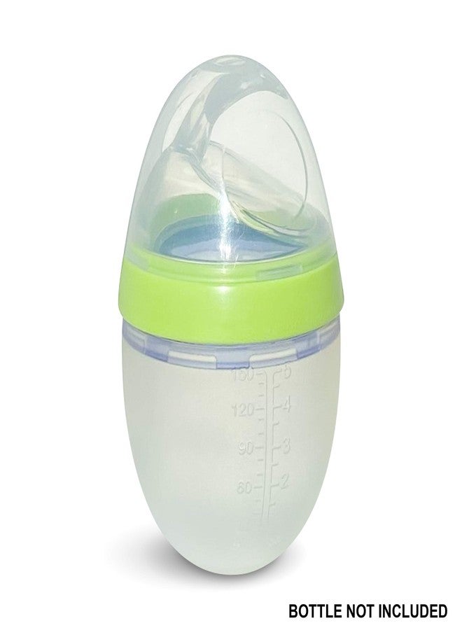 BelBeyo Baby Food Dispensing Squeeze Spoon Attachment for Comotomo (Original and Gen 2) and haakaa Gen. 3 Silicone Baby Bottles, 100% Food Grade Soft Silicone, No Plastic, BPA-Free, Bite-Proof, 4+ Months - Image 3