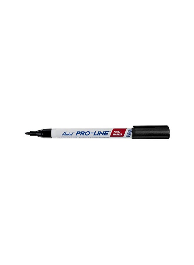 Markal Pro-Line Fine Tip Liquid Paint Marker with 1/16" Bullet Tip, Black (Pack of 12) - Image 1