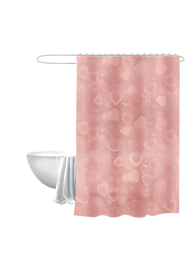 Feelings - Feelings Bath Shower Curtain 3D Pink Hearts 180X180Cm - Image 1