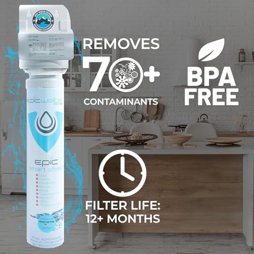 Epic Water Filters Smart Shield. Under Sink Water Filter, Inline NSF 53 Water Filter. Direct Connect DIY Install for Under Sink. Tap Water Filtration System. No Water Wasted - Image 2