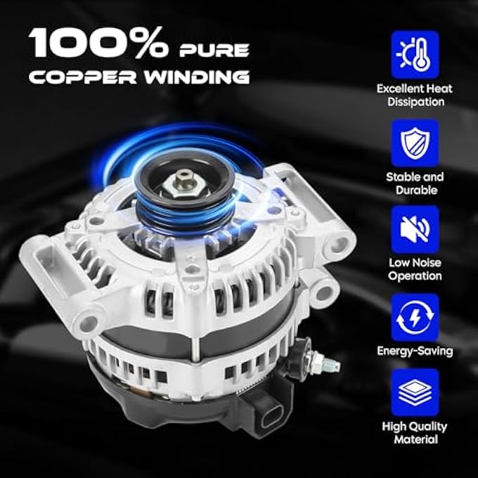 SEHNSUCHT Alternator Replacement New for Cobalt 2006-2007, for Hhr 2006-2007, for Pontiac G5 2007, for Pursuit 2006, Replace for 1042104330, 1042104420, 10355395, 22737105 - Image 5