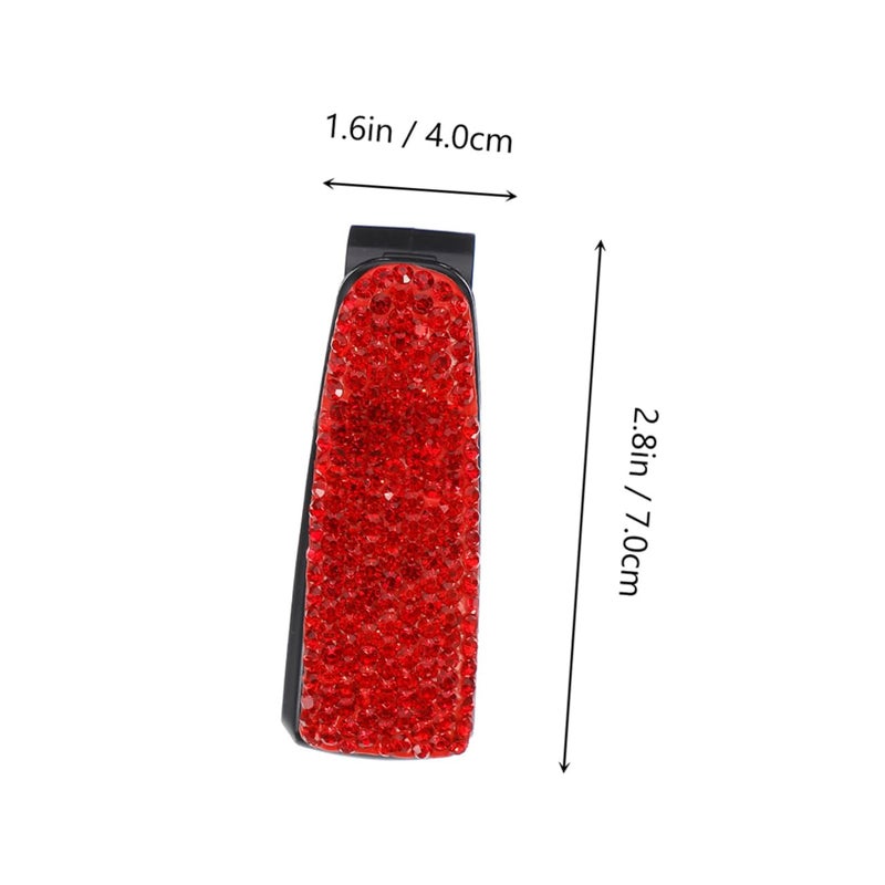 Elegant Rhinestone Car Visor Sunglass Holder Clip For Auto Eyewear - Image 3