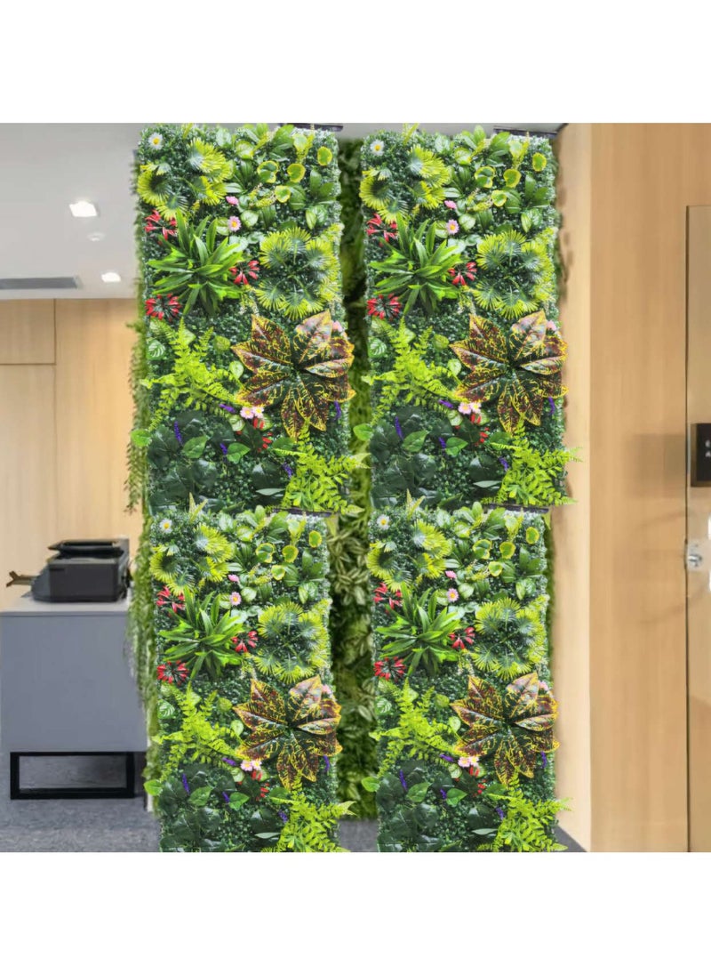 LINGWEI Artificial Wall Grass Panels Multicolour 100x50cm  - Image 2
