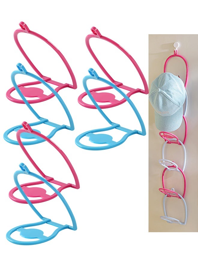 6 Packs Hat Hangers for Closet, Premium Hat Organizer for Baseball Caps, Cap Rack for Organizers and Storage, Space Saving Hangers Holder Usable for Belt, Scarf, Tie, Bra, Purse - Image 1