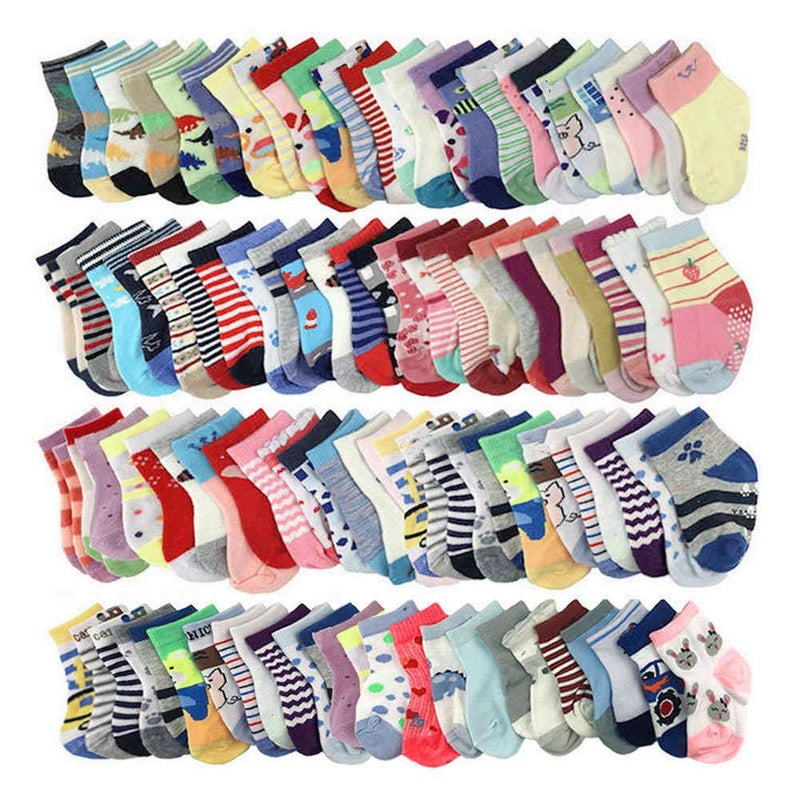 WAFUNNE Baby Boys Socks Wholesale 20 Pairs Baby Socks Cotton Boy 0-12 months - Image 1