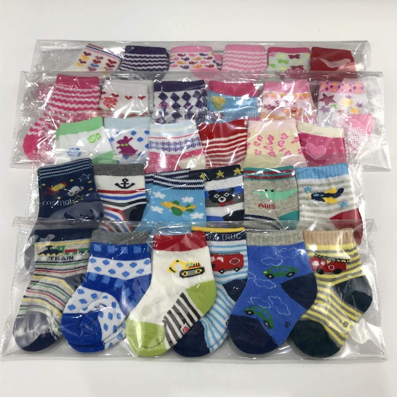 WAFUNNE Baby Boys Socks Wholesale 20 Pairs Baby Socks Cotton Boy 0-12 months - Image 5