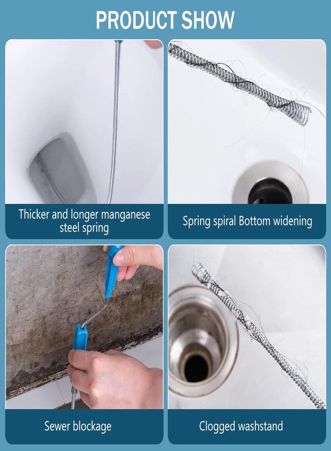 HASTHIP® 9.8ft Stainless Steel Drain Cleaner Tool, Spiral Spring Pipe Design, Sink & Tub Drain Dredge Tool, Sewer Cleaning Tool for Bathroom, Kitchen & Toilet - Image 5