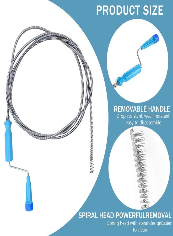 HASTHIP® 9.8ft Stainless Steel Drain Cleaner Tool, Spiral Spring Pipe Design, Sink & Tub Drain Dredge Tool, Sewer Cleaning Tool for Bathroom, Kitchen & Toilet - Image 3