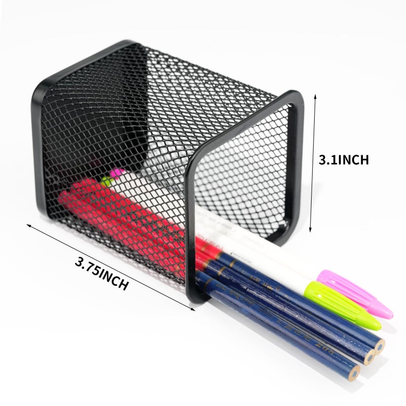 HSYMQ Pen Holder for Desk, Wire Mesh Pencil Cup Holder for Desk Organizer for Office Supplies - Image 2