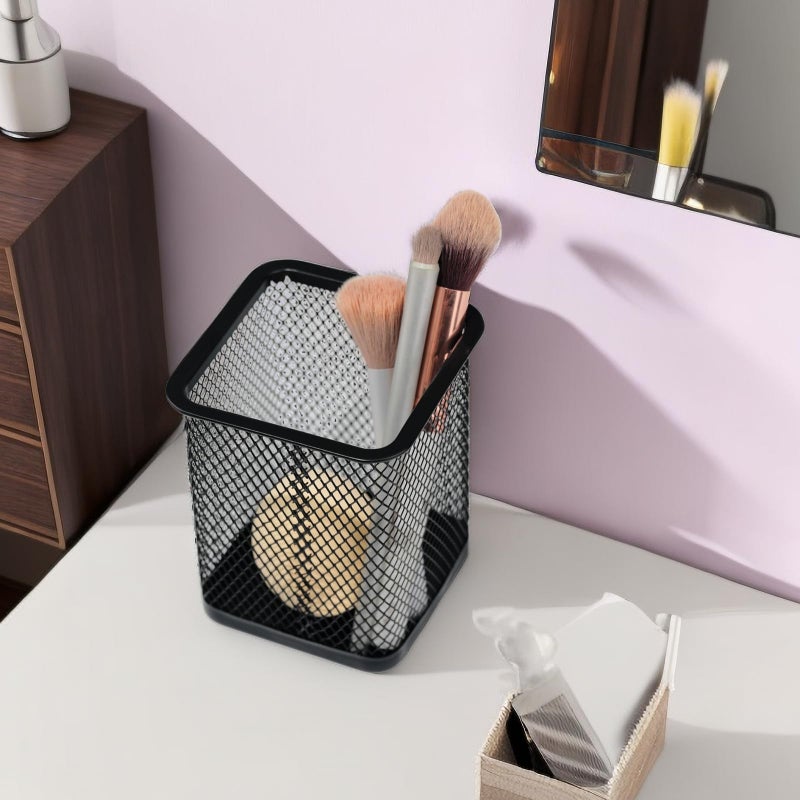 HSYMQ Pen Holder for Desk, Wire Mesh Pencil Cup Holder for Desk Organizer for Office Supplies - Image 5