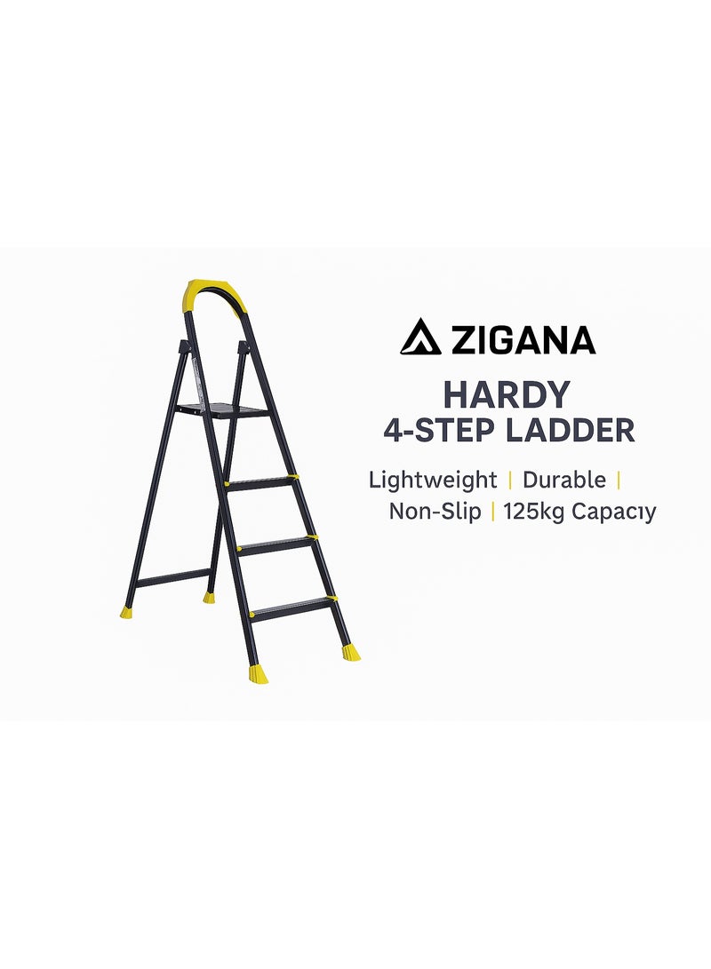 Zigana Hardy 4-Step Ladder – Lightweight, Durable, Non-Slip, 125kg Capacity for Home & Office Use - Image 2