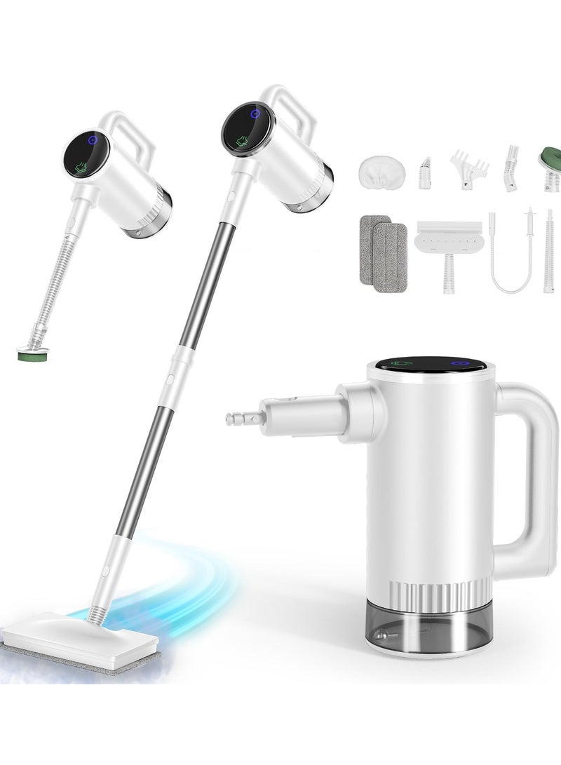 جوشبيرغ ممسحة بخارية 11 في 1، منظف بخاري يدوي قابل للفصل مع خزان سعة 295 مل، جهاز تنظيف أرضيات بالبخار بدرجة حرارة 260 فهرنهايت للأرضيات الخشبية والبلاط والجص والنوافذ والحمامات والمطابخ، تحكم بثلاثة مستويات للبخار، منظف أرضيات بخاري متعدد الأغراض - Image 1