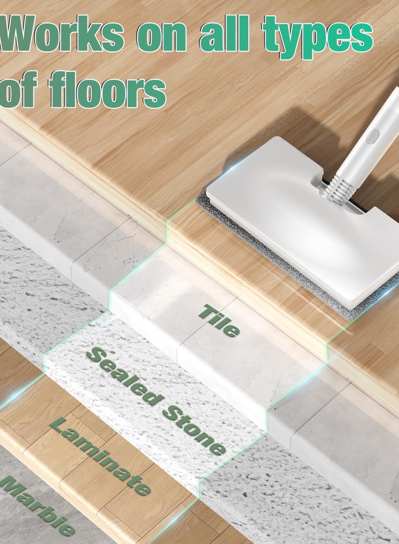 جوشبيرغ ممسحة بخارية 11 في 1، منظف بخاري يدوي قابل للفصل مع خزان سعة 295 مل، جهاز تنظيف أرضيات بالبخار بدرجة حرارة 260 فهرنهايت للأرضيات الخشبية والبلاط والجص والنوافذ والحمامات والمطابخ، تحكم بثلاثة مستويات للبخار، منظف أرضيات بخاري متعدد الأغراض - Image 4