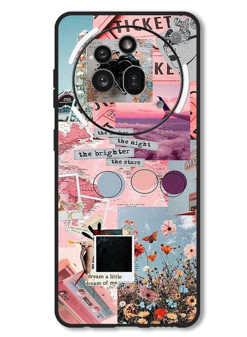 Theodor Case Compatible with Nothing Phone 3a Pro Protection Shockproof Bumper Cover The Darker The Night - Image 1