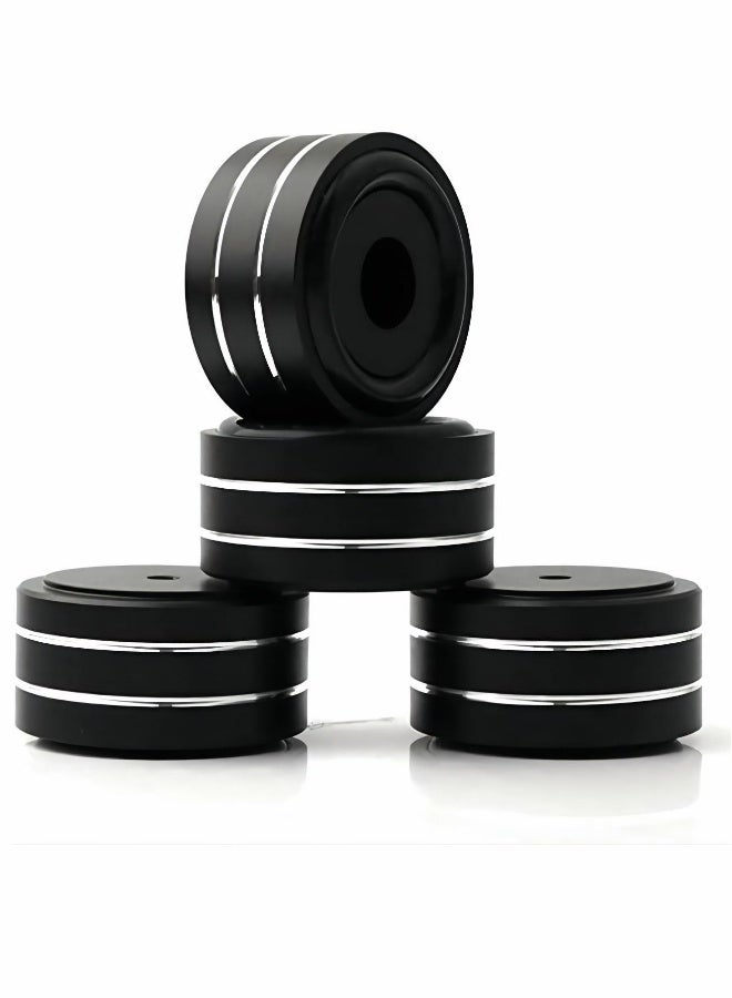 Speaker Foot Pads, 4Pcs 40x20mm Speaker Isolation Feet Speaker Spike Pads with Non-Slip Rubber Rings for Audio, Speakers, Subwoofers, Home Theater, Turntable DAC Feet Pad - Image 1