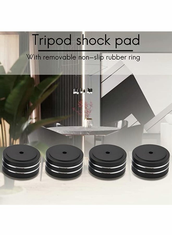 Speaker Foot Pads, 4Pcs 40x20mm Speaker Isolation Feet Speaker Spike Pads with Non-Slip Rubber Rings for Audio, Speakers, Subwoofers, Home Theater, Turntable DAC Feet Pad - Image 3