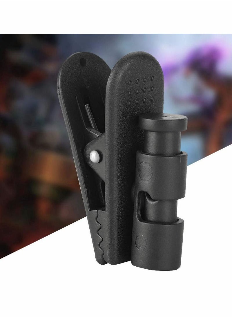 Excefore - Earphone Wire Clips, 2PCS Portable Black Earpiece Headphone Clips Headset Earphone Earbud Large Clip Clamp, Applicable to Mobile Phone Headsets, Walkie Talkie Headsets, 2 to 4mm MP3 Headphones - Image 1
