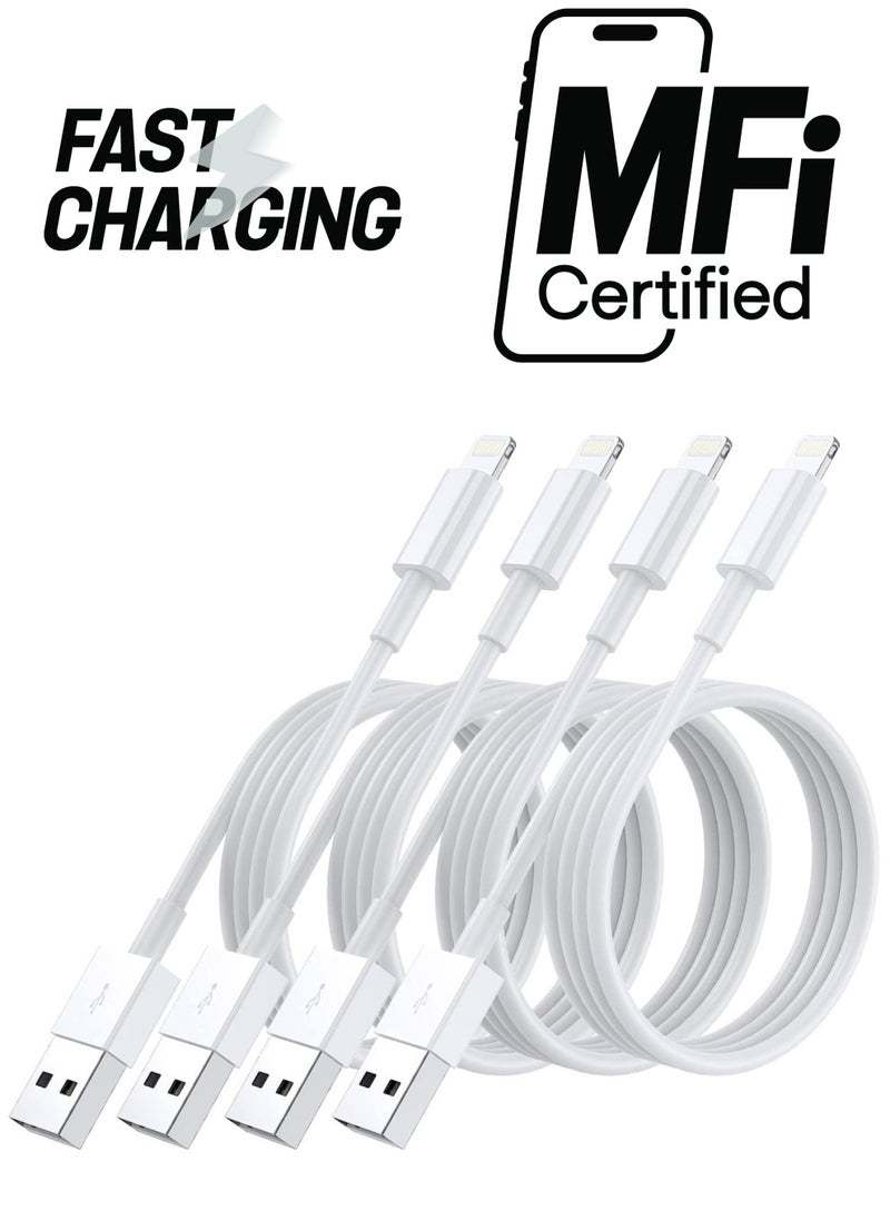 Generic Apple iPhone Charger Cable, 4 Pack Original Lightning to USB Cables Apple MFI Certified 3 Ft, Fast iPhone Charging Cord for iPhone 11/11Pro/11Max/ X/XS/XR/XS Max/8/7/6/5S/SE  - Image 1