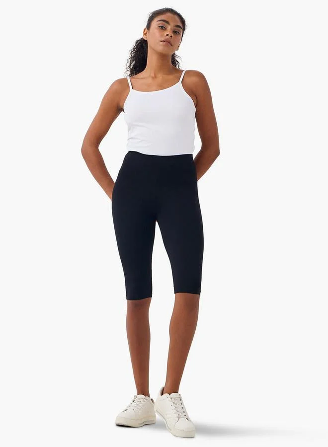 Splash FAV  Set of 2   Knee Length Flexi Waist Leggings for Women | Best Price UAE
