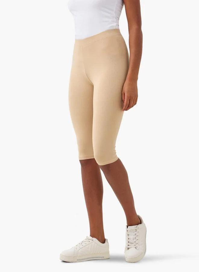 Splash FAV  Set of 2   Knee Length Flexi Waist Leggings for Women | Best Price UAE