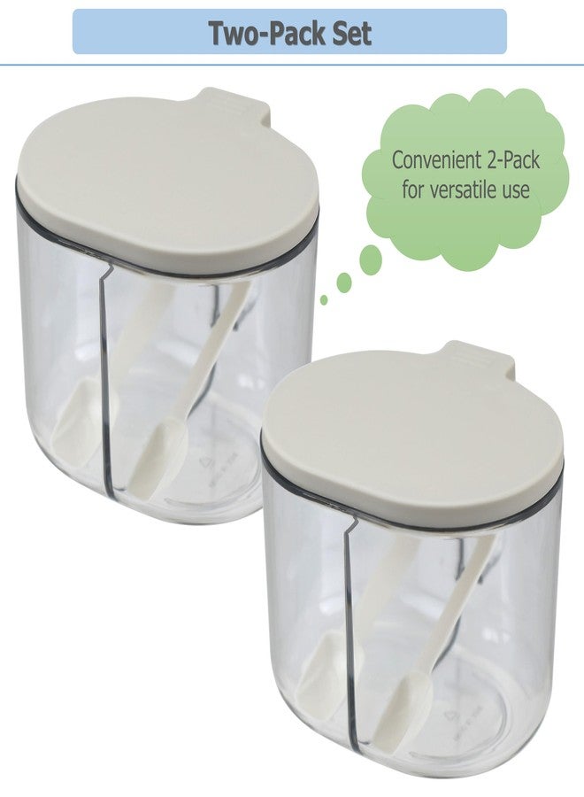 EIKS 2 Pack Condiment Box for Storing & Serving Salt Spice Pepper Sugar Seasoning at Home Kitchen Coffee Restaurant - Image 2