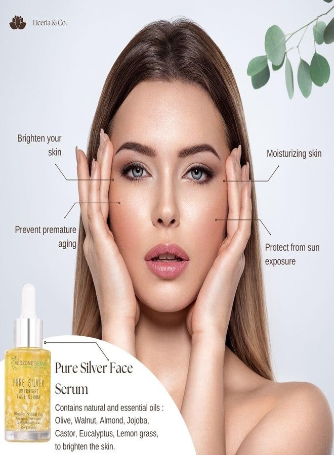 Vedzone Derma سيروم فيدزون ديرما للوجه مع الفضة 30 مل | سيروم مضاد لعلامات تقدم السن لإصلاح البشرة | سيروم عضوي للوجه لعلاج حب الشباب والبقع الداكنة والتحكم في إفراز الزيوت | خالٍ من البارابين والكبريتات، معزز طبيعي لإشراقة البشرة - Image 4