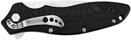 Kershaw Oso Sweet EDC Pocketknife, 3" 8Cr13MoV Steel Drop Point Blade, Assisted Folder Opening with Flipper, Liner Lock System, Black - Image 5