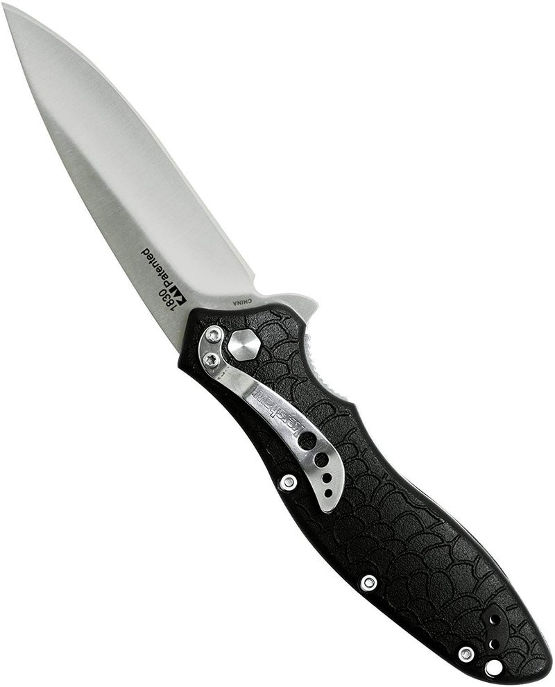 Kershaw Oso Sweet EDC Pocketknife, 3" 8Cr13MoV Steel Drop Point Blade, Assisted Folder Opening with Flipper, Liner Lock System, Black - Image 4